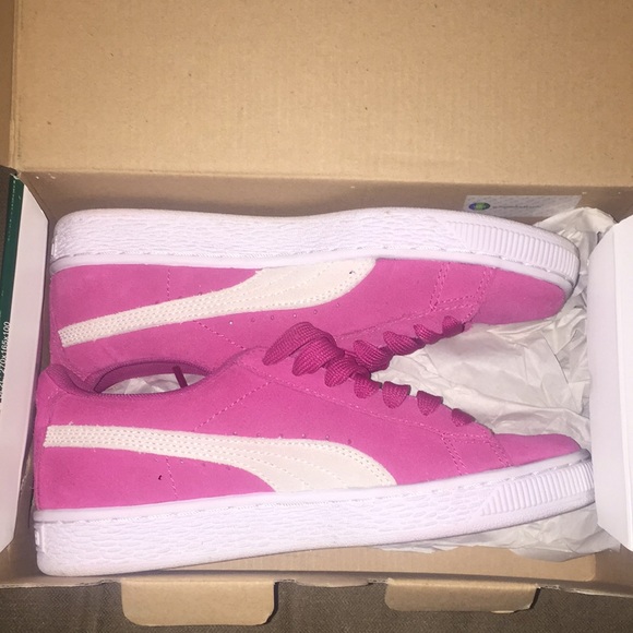 white gold and pink pumas